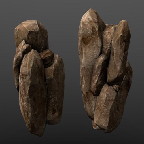 Low Poly Rock Formation preview image